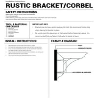 4 W 18 d 20 h Versailles Tradicionalna Ironcrest grubi pilani nosač, Douglas jel