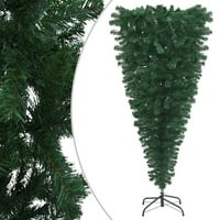 obrnuto umjetno božićno drvce u obliku slova u s zelenim postoljem u obliku slova u