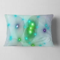 Designart Green Fraktal Lights u magli - Sažetak jastuka za bacanje - 12x20