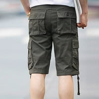 Muške kratke hlače za radnu odjeću s Više džepova s patentnim zatvaračem, ravne hlače s pet hlača, Ležerne sportske