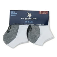 S. Polo Assn. Dječaci bez showa čarape, 10-pack, veličine S-l