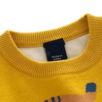 Široki pulover za malu djecu s okruglim vratom, pletenina, kućni džemper, ležerna majica sa životinjskim printom,