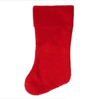 Monogramsko pismo odmora s pletena božićna čarapa, crvena, 20