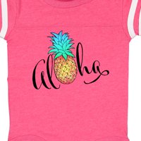 Inktastična aloha- u kurzivnom s ananasom Rainbow Colors Poklon dječak ili djevojački bodi