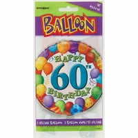18 balon s folijom za 60. rođendan