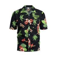 ; Muške havajske cvjetne košulje, košulje na plaži s kratkim rukavima,;;