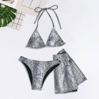 Ženski halter kravata bikini set s kravatom bočne suknje kupaći kostim kupaći kostim