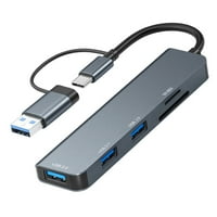 BCLOUD USB priključna stanica za laptop u Multiport USB 2 3. TF kartice čitača konektora aluminijska legura velike