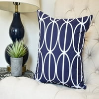 Jastuk s geometrijskim printom u obliku ovala, tamnoplave boje