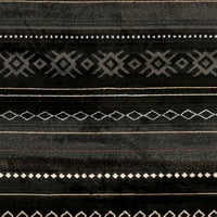 Umjetnički tkalci Paramount jugozapadna prostirka, crno, 8'10 12'10