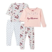 Cutie Pie Dreamers djevojčica i mališani djevojka dugi rukav Snug Fit Pamuk Pijamas set, 4-komad