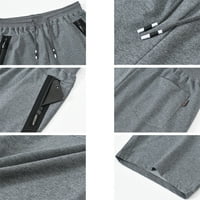 Muške kratke hlače 5 ležerni džepovi s patentnim zatvaračem elastični pojas 52081 Tamno siva 38