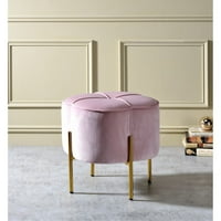 Ergode Ottoman Blush Pink Velvet