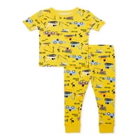 Wonder Nation Baby and Toddler Boy tijesni fit pamučni pidžama set 2-komada, veličine 12m-5T