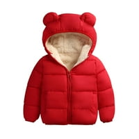 Dodatni / kaput s kapuljačom za dječake i djevojčice s medvjedom, zimska debela jakna, zimska topla gornja odjeća