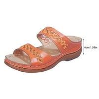 Zpanxa papuče za žene casual platforma qedge peta otvoreni nožni prst plus sandale veličine i papuče za žene narančaste