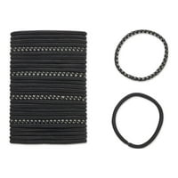 Elastične elastične najlonske trake za kosu bez oštećenja u crnoj boji s reflektirajućim detaljima, 30k