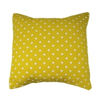 Pamučna mala polka točkica ukrasna jastuk jastuka sramota jastuka jastuka bijela na žutoj