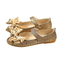 Zodanni Girls Comfort Niska peta Mary Jane Kids Party Panling Sequins Flats Dress Shoes Gold- 6C