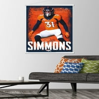 Denver Broncos - Justin Simmons zidni plakat s magnetskim okvirom, 22.375 34