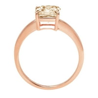 18-karatni prsten od ružičastog zlata u obliku ružičastog zlata s prozirnim imitiranim dijamantom od 9,75.