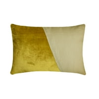 Dekorativna Chartreuse Green 12 X20 Lumbalni poklopac jastuka, Velvet & Linen Solid Color Blok duguljasti jastuk,