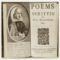 Shakespeare: Pjesme. Ilustracija za objavljivanje pjesama Vilijama Shakespearea Johna Bensona. Ispis plakata od
