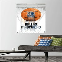 Dallas Mavericks - plakat za košarku s kapljicama s push igle, 22.375 34