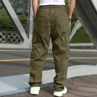 Muške teretne hlače za muškarce, muške teretne hlače, uske ravne hlače s više džepova, kombinezoni za sportove