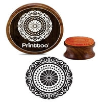 Drveni okrugli gumeni pečat za izradu tekstilnih markica za scrapbooking