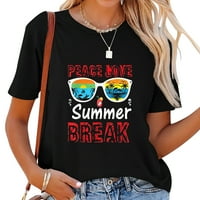 Učiteljica ljeta Slatke žene mir Ljubav ljetna pauza Stilska ženska grafička majica - Grafički print ljetni vrhovi