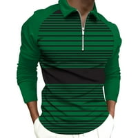 Muške polo majice tiskaju dugi rukavi Swim Slim Fit Outdoor Golf majice casual Zipper s V-izrezom Atletske majice