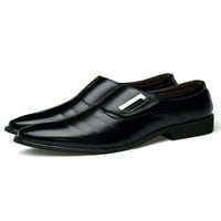 Muške udobne oksfordske cipele s niskom potpeticom, svečane vjenčanice otporne na klizanje, crne 8,5