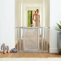 Dječja sigurnosna vrata u rasponu od 30 do 40,5 inča, prikladna za otvore širine, srebrna boja, u dobi od 6 mjeseci