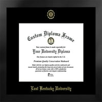 Sveučilište East Kentuckie 15 i 12 i Manhattan, crni jednoslojni diplomski okvir sa zlatnim utiskivanjem i bonus