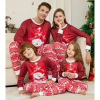 Identični obiteljski kompleti pidžame sa zabavnim printom, Svečana odjeća za slobodno vrijeme, mekana noćna odjeća,