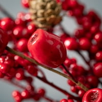 Vijenac od mahuna od crvenog bobičastog voća 4 ' inča, Crveni Božićni vijenac