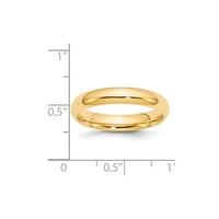 Prsten od pravog žutog zlata 14k udobno pristajanje, Veličina: 6; za odrasle i tinejdžere; za žene i muškarce