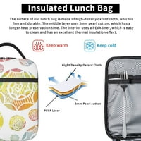 Višekratna Prijenosna torba za ručak za odrasle i djecu apstraktna linija grafita Izolirajuća hladna torba s kopčom