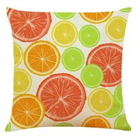 Citrus -voznjak od grejpa limuna narančasto crvena - mekani laneni jastuk za ukrasne spavaće sobe dnevni boravak