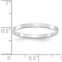 Bijelo zlato 14k, veličina ravnog prstena 14mh proizvedeno u SAD-u 9020-5