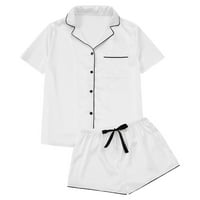 Ženska pidžama od umjetne svile Plus size, ljetni ležerni komplet za dnevnu odjeću u suptilnom stilu za žene