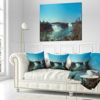 Designart Niagara Falls promatrani iz Kanade - jastuk za bacanje Seascape - 16x16