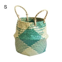 Žalosna sklopiva ručno izrađeni rattan tkani cvjetna košarica fau organizator za skladištenje morske trave