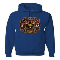 Wild Bobby, vatrogasac malteške vatrogasne jedinice Patriotski orao unise hoodie dukserica, kraljevski, 3x-veliki