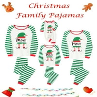 Božićna obiteljska pidžama postavljena slatka božićna odjeća za spavanje za obitelj roditelja i dijete, traka