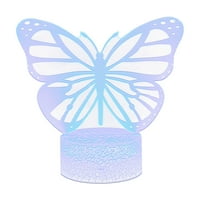 outfmvch LED svjetla LED svjetla za spavaću sobu leptir led noćna svjetlost šarene boje daljinski upravljač 3D