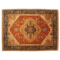 Tradicionalni ručno pleteni vuneni tepih Serapi od hrđe, 10 '14'