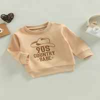 Dječji proljetni i jesenski pulover s dugim rukavima s okruglim vratom majica s printom slova za dječake i djevojčice