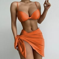 Finelive kupaći kostim za žene podstavljene sportske grudnjak bikini naranča